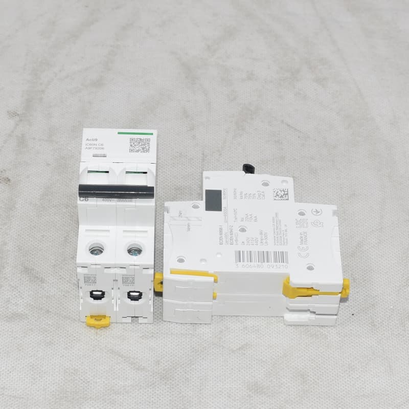 Schneider Electric compatible 400V Miniature Circuit Breaker A9F79206 - Front View