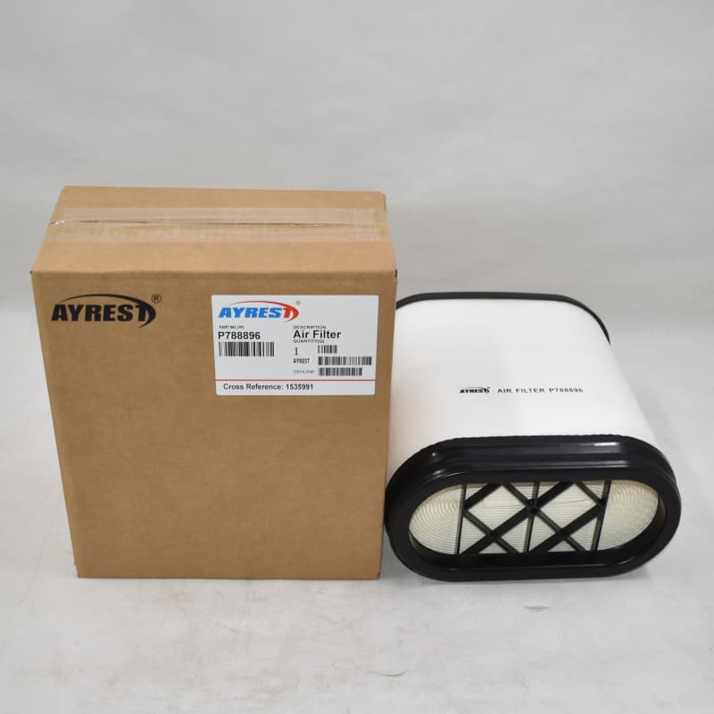 Close-up view of Premium Paccar Replacement Air Filter 1535991 showing pleated media